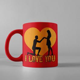 Cup Mock Up Vector Art : I Love You