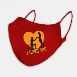 Mask Mock Up Vector Art : I Love You