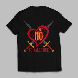 Vector Art : Say No To Valentine T-shirt Mock Up