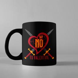 Vector Art : Say No To Valentine Cup Mock Up