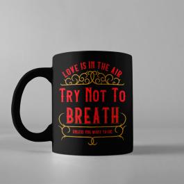 Vector Art : Anti-valentine Not To Breath Cup