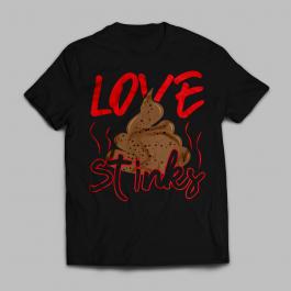 Vector Art : Love Stinks T-shirt Mock Up