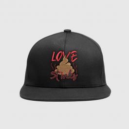 Embroidery Design: Love Stinks Caps Mockups