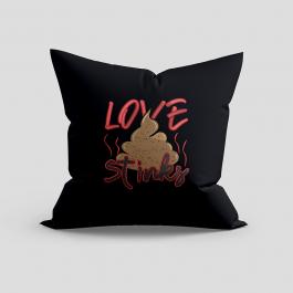 Embroidery Design: Love Stinks Cushion Mockups