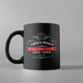 Anti-Valentine vector art cup mockup