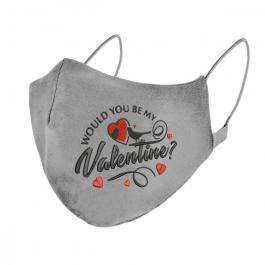 Mask Embroidery Design: Would You Be My Valentine ?