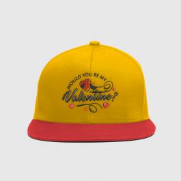 Cap Embroidery Design: Would You Be My Valentine ?