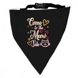 Embroidery design: Kitten Meowing Typography Dog Scarf