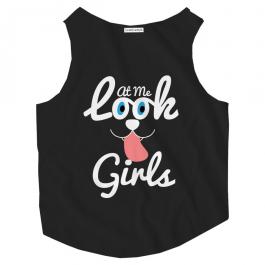 Vector Art: Look At Me Girls Dog T-shirt