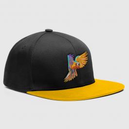 Embroidery Design Colorful Parrot Cap Mock-Up Design