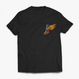 Embroidery Design Colorful Parrot T-Shrit Mock UP Design