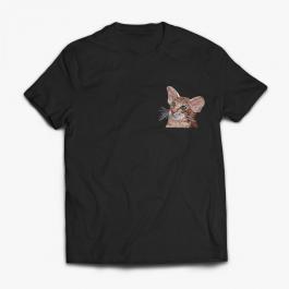 Embroidery Design Sweet Cat T-Shrit Mock-Up Design