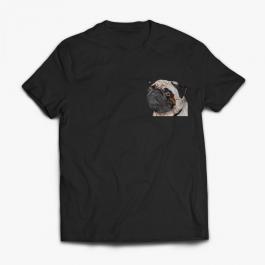 Embroidery Design Baby Pug T-Shrit Mock-Up Design