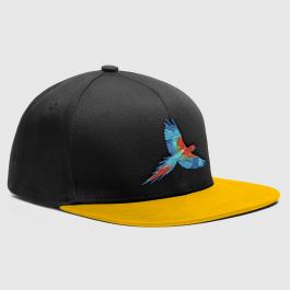 Embroidery Design Flying Parrot Cap Mock-Up Design