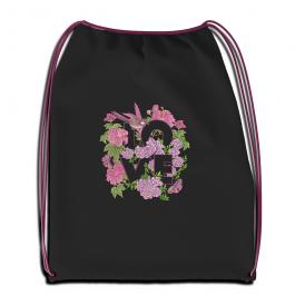 Cre8iveSkill's Embroidery Design: Flower Love Sac Mockup
