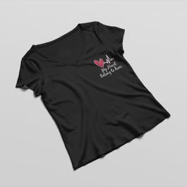 My Heart Belong To Him Embroidery Design For T-shirt Mock Up