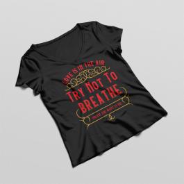 Vector Art: Anti-valentine Not To Breath T-shirt