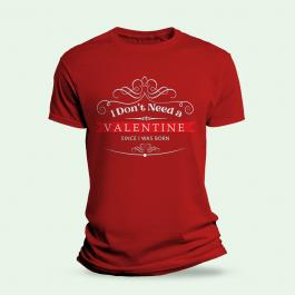 Vector Art: I Dont Need A Valentine T-shirt