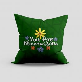 Embroidery Design: Blossom Flower For Cushion Mock Up