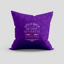 Vector Art: Women Vision Cushion Mock Up