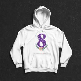 Vector Art: 8 March Women's Day For Hoodies Mock Up