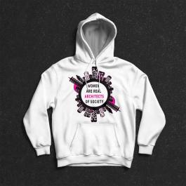 Hoodie vector art design mockup for womens day