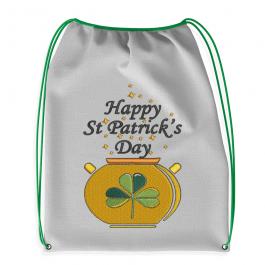 Cre8iveSkill's  Embroidery Design Happy Patrick's Day Bagpack Mockups