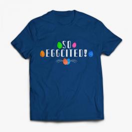 Vector Art Eggcited Easter Eggs T-Shirt Mockup Design