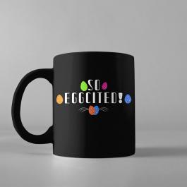 Vector Art Eggcited Easter Eggs Mug Mockup Design