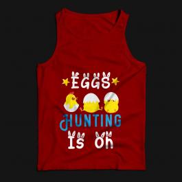 Vector Art Easter Bunny Eggs Hunting Mockup Design