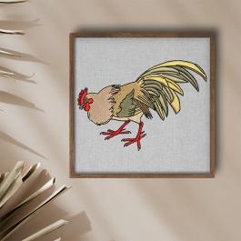 Cre8iveSkill - Cute Rooster wall frame mockup