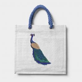 Cre8iveSkill - peacock beauty tote bag mockup design