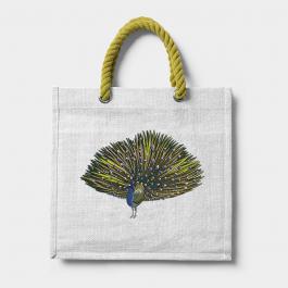 Cre8iveSkill Beautiful Peacock tote bag mockup design