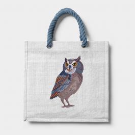 Cre8iveSkill  Adorable Owl tote bag mockup design