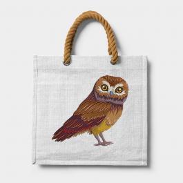 Saw Whet Owl tote bag mock up design