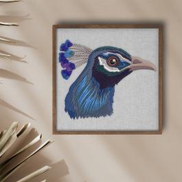 Cre8iveSkill - Blue Peacock wall frame mockup design