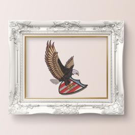 Cre8iveSkill - Bald Eagle Logo photo frame mockup design