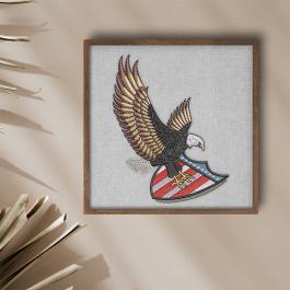 Cre8iveSkill - Bald Eagle Logo wall frame mockup design