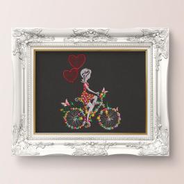 Cre8iveSkill's Girl Bicycle Photo Frame Mockup Design