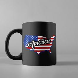 USA American Grunge Flag Cup Mock Up