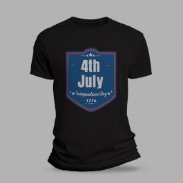 4th July T-shirt Mock Up Vector Graphics