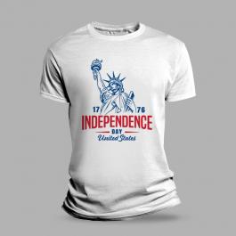 Independence Day Statue of Liberty T-shirt Mock Up