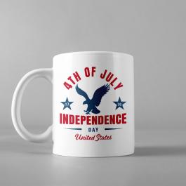 Vector Art 4th July Eagle Cup Mock Up