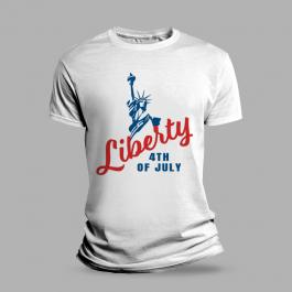 Vector Art: 4th Of July Liberty T-shirt Mock Up