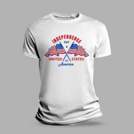 Vector Art: United States Of America Flags T-shirt Mock Up