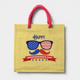 Happy Independence Day Vector Art Tote Bag Mock Up