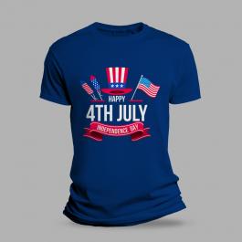 Vector Art: Happy 4th Of July T-Shirt Mockup Design