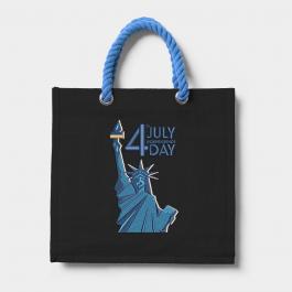 Victory Of Fourth July Tote Bag Embroidery Design