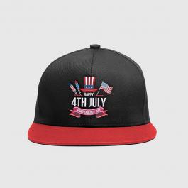Embroidery Design Happy 4th Of July Independence Day Cap Mock Up