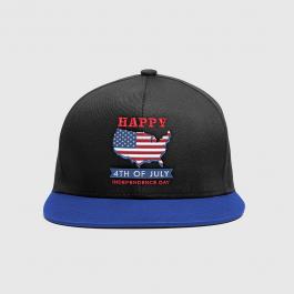 American Flag Map Cap Embroidery Design Mock Up
